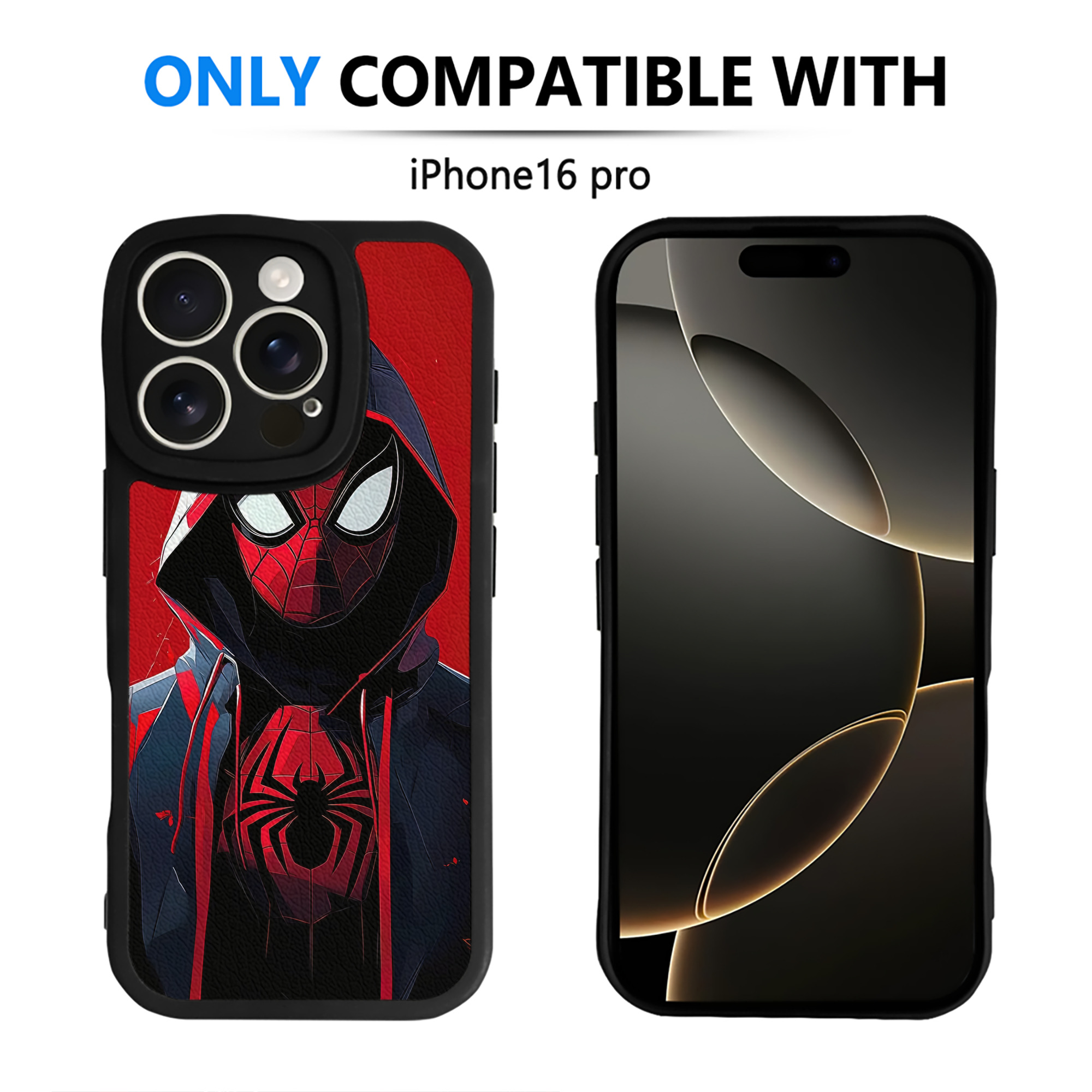 Spider Man スパイダーマン 【iPhone 16シリーズ対応】シリコンスマホケース（レザー調） 材質：シリコン